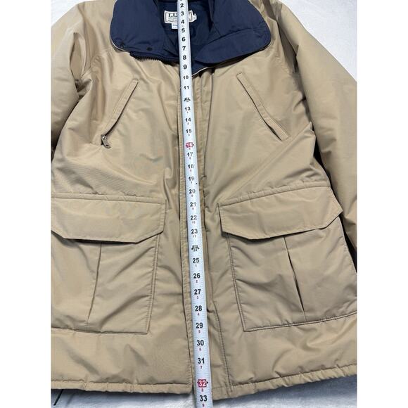 LL Bean VTG Mens M Maine Warden's Parka In Khaki Gore-Tex Thinsulate Made In USA - Picture 8 of 12
